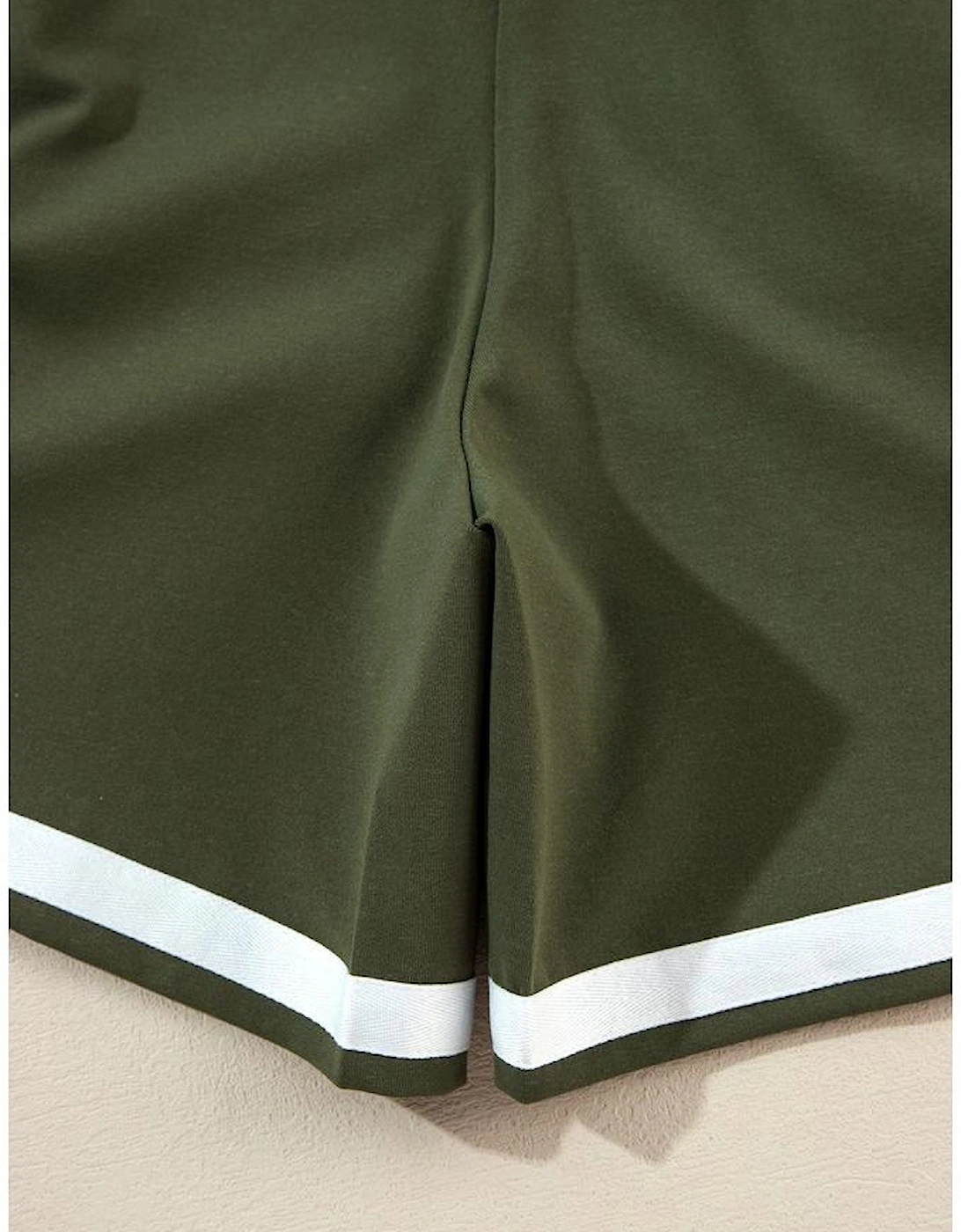 Vineyard Green Contrast Trim Tee and Shorts Set