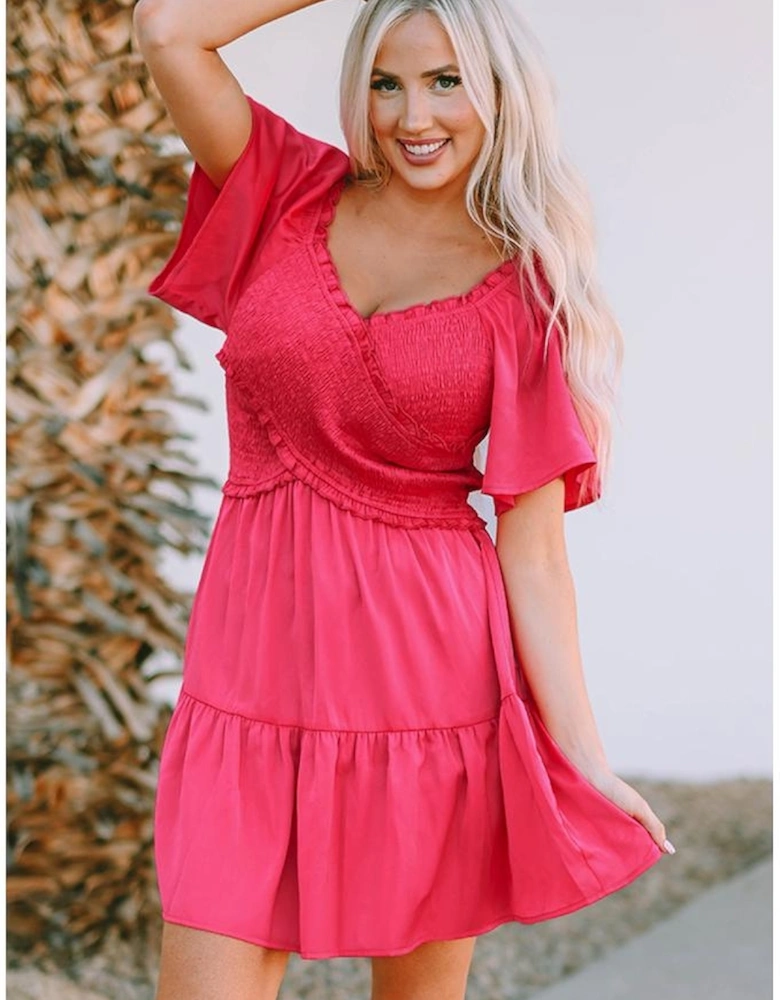 Azura Exchange Flutter Sleeve Mini Dress