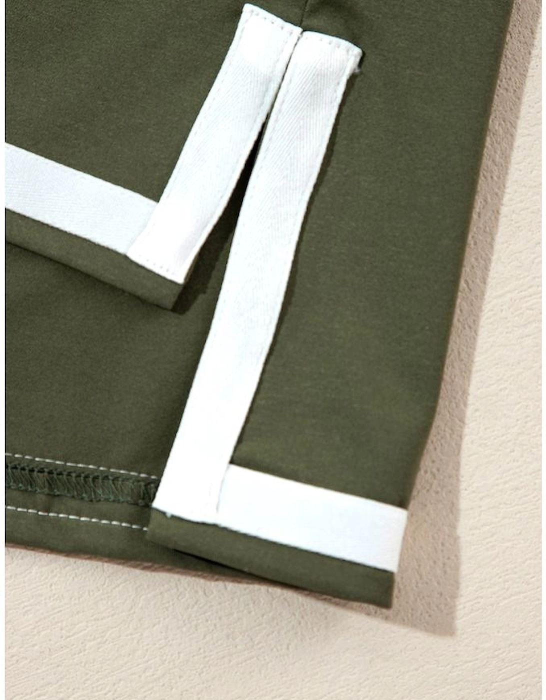 Vineyard Green Contrast Trim Tee and Shorts Set