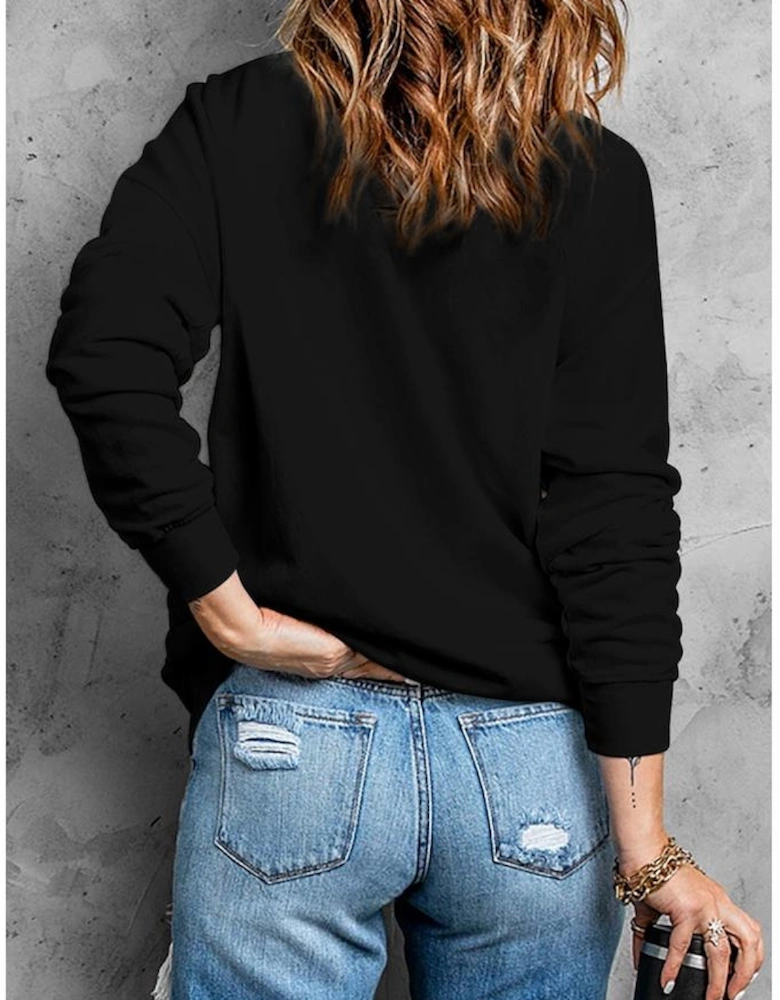 Azura Exchange MAMA Glitter Graphic Sweatshirt