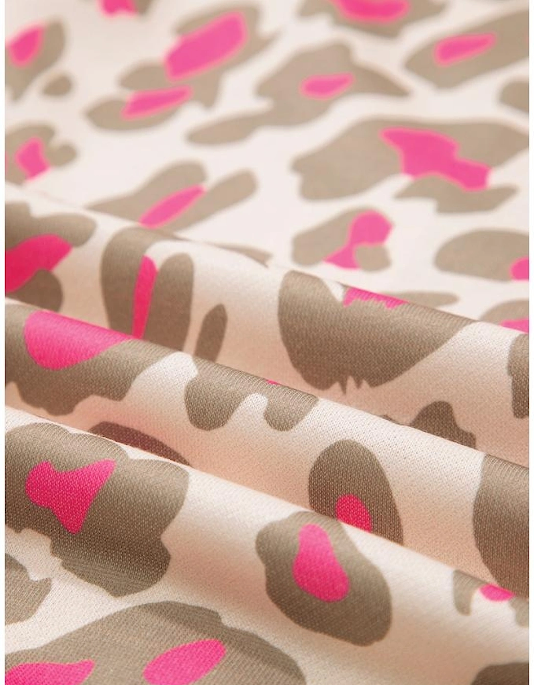 Rose Leopard Print Zip-up Hooded Sweatshirt