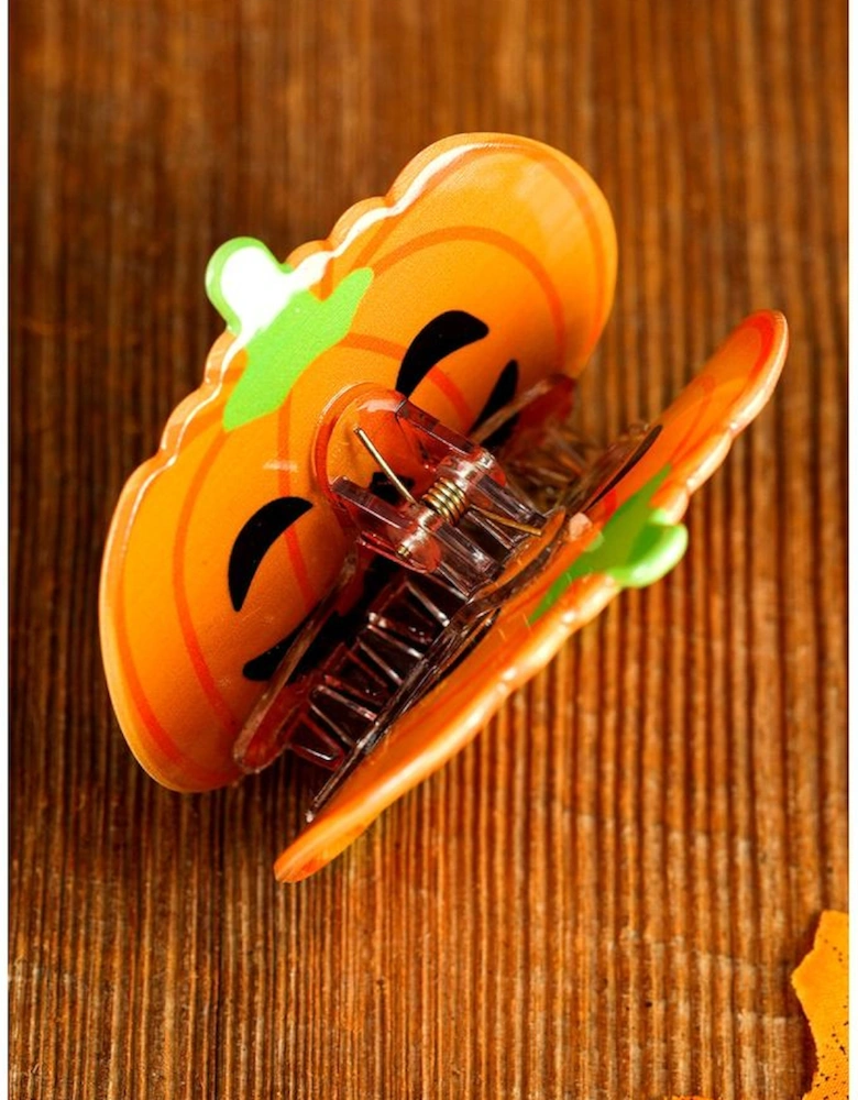 Azura Exchange Orange Halloween Pumpkin Face Hair Claw