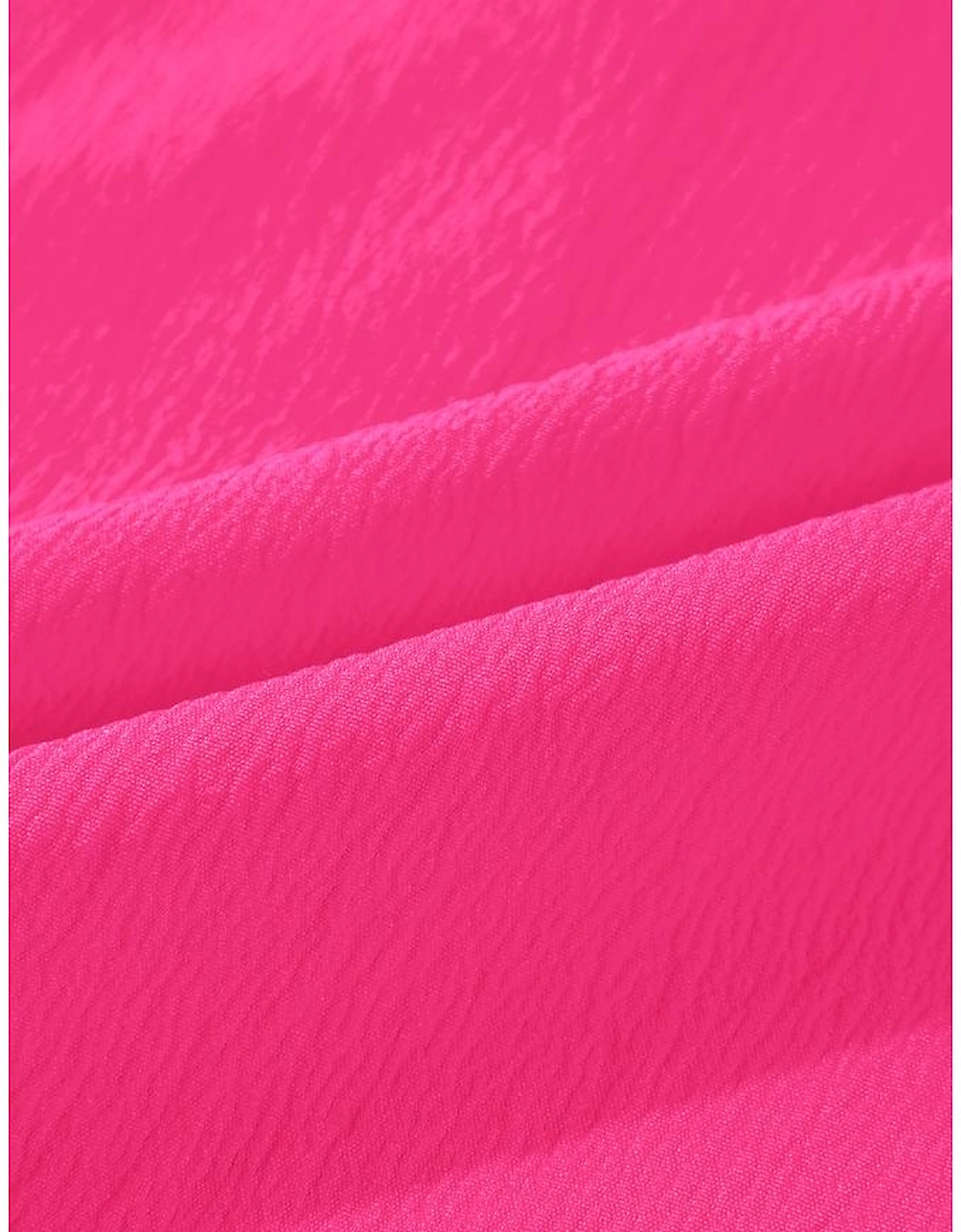 Sachet Pink Floral Embroidered Flutter Sleeve Pleated Neck Blouse