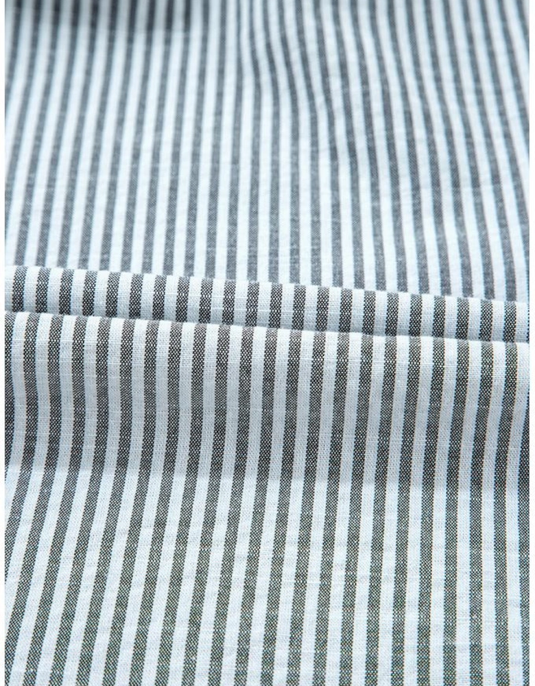 Black Stripe Floral Patchwork Tied V Neck Shift Long Sleeve Mini Dress