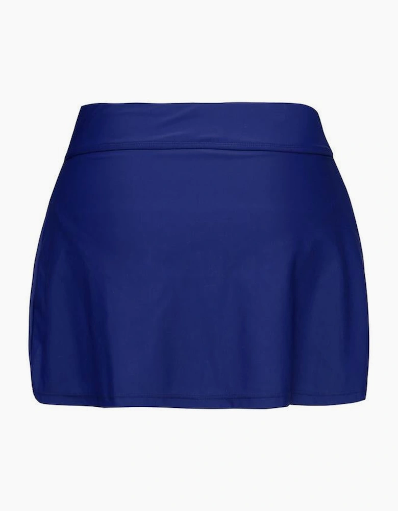 Plus Size Navy Blue Skirted Swim Bikini Bottom