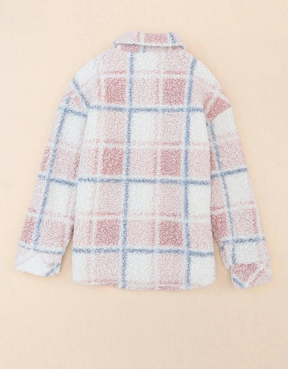 Azura Exchange Cozy Checker Print Sherpa Shacket