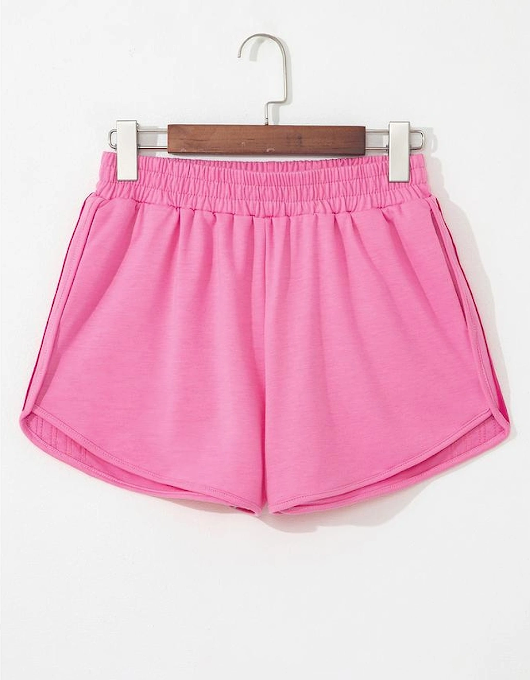 Bonbon Color Block Stripes Elastic High Waist Active Shorts