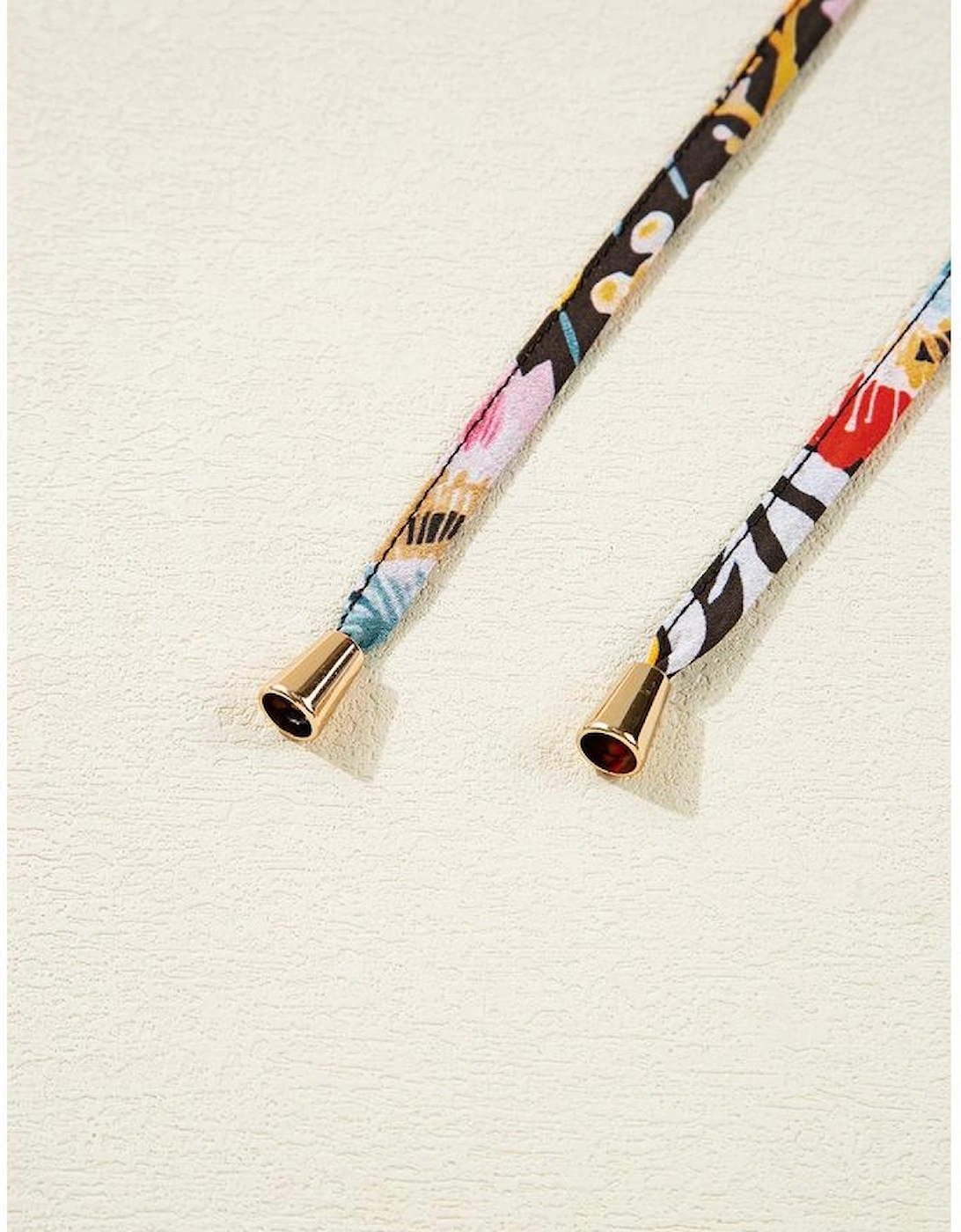 Black Floral 3/4 Puff Sleeve Tied Neck Blouse