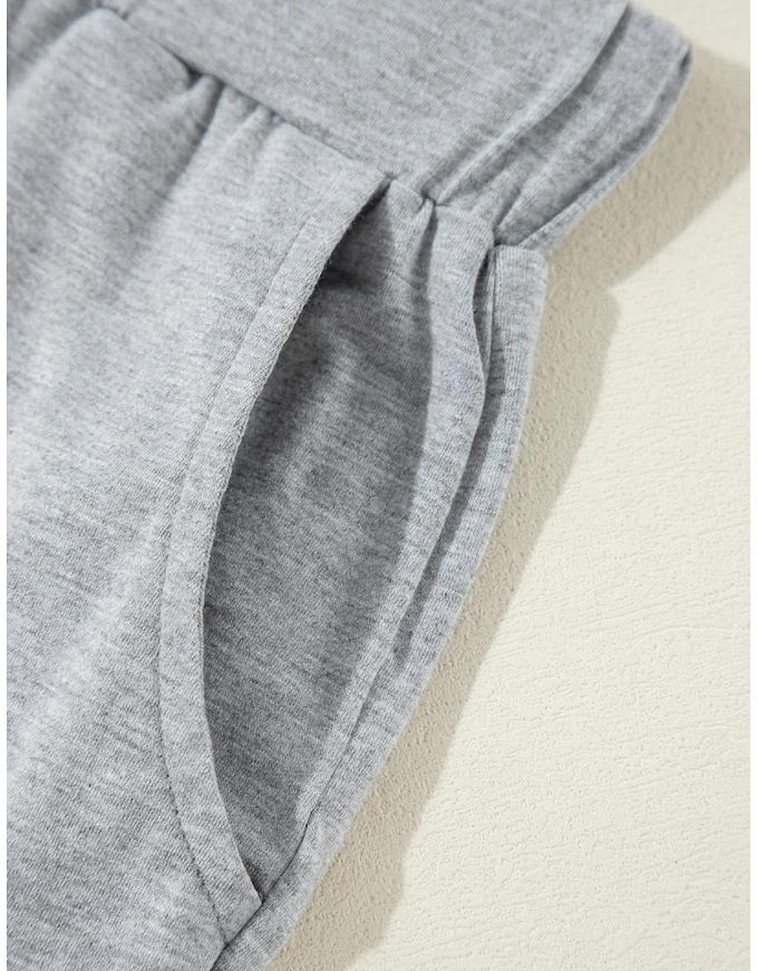 Light Grey Split Long Cardigan and Skinny Pants Lounge Set