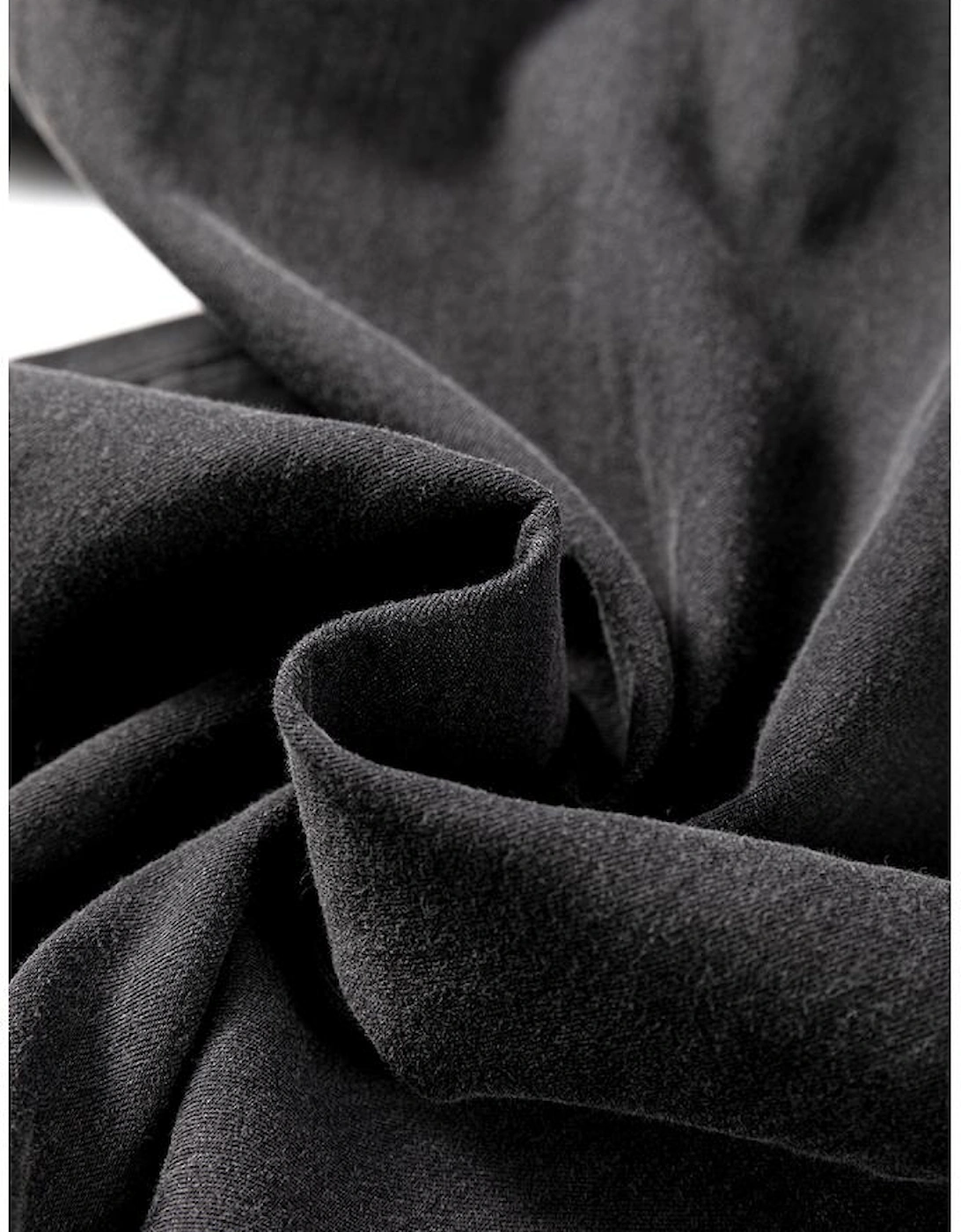 Carbon Grey Mineral Wash Button Fly Waist Wide Leg Jeans