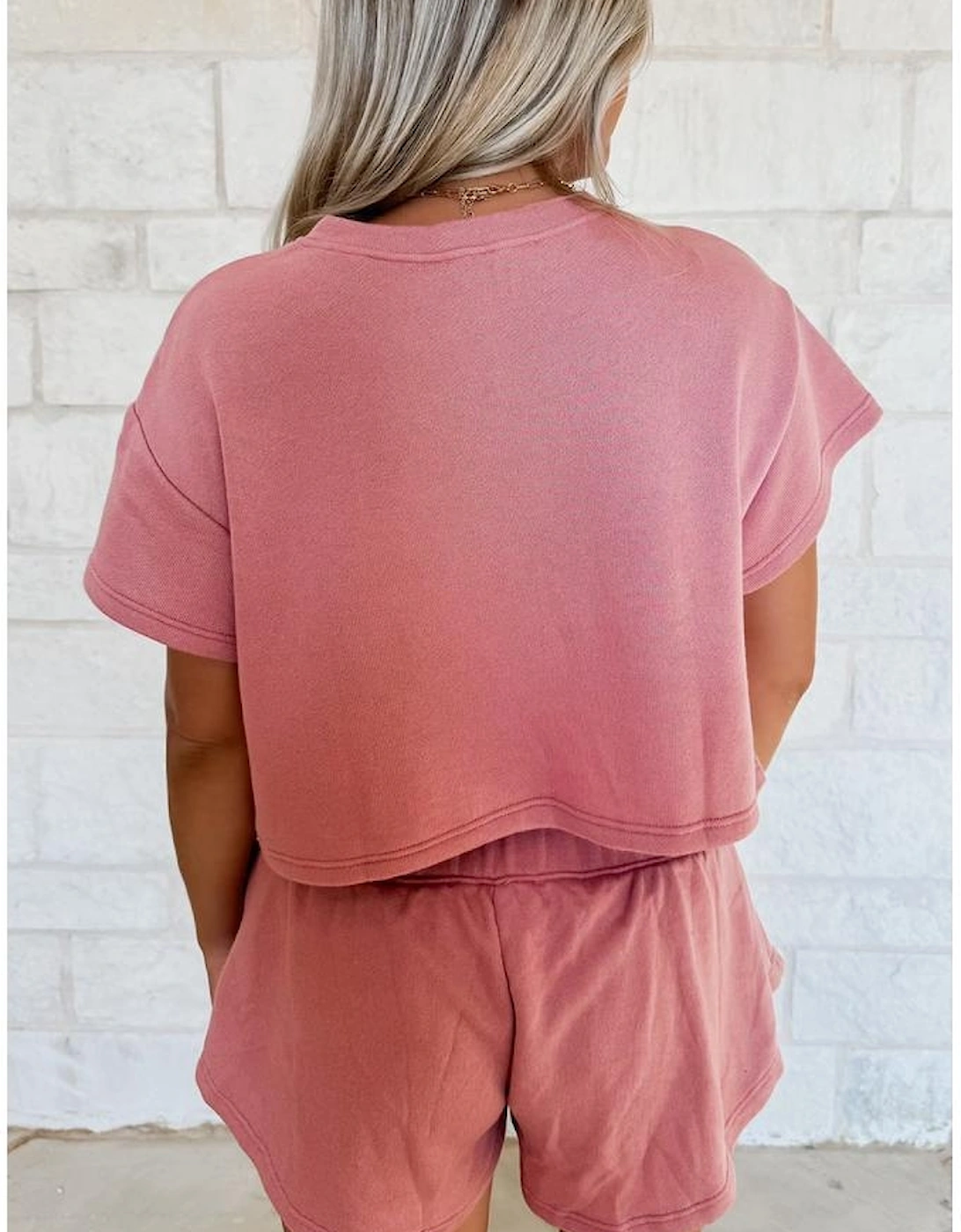 Blossom 2pcs Cropped Tee and Ruffle High Waist Skort Set