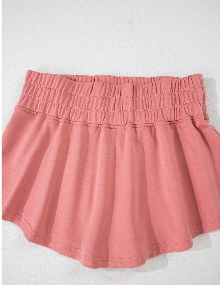 Blossom 2pcs Cropped Tee and Ruffle High Waist Skort Set