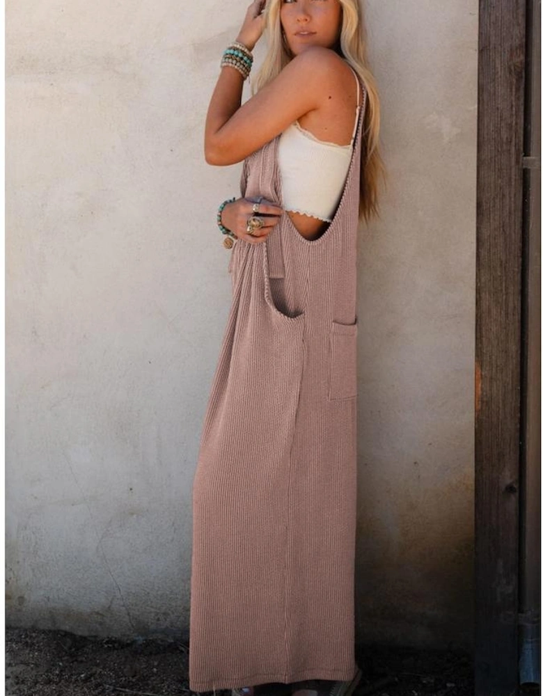 DUNE Corded Adjustable Straps Wide Leg Loose Overall