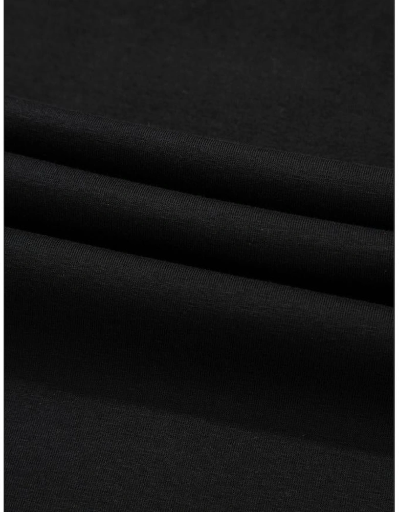 Black Nashville Guitar Print Crew Neck T Shirt Mini Dress