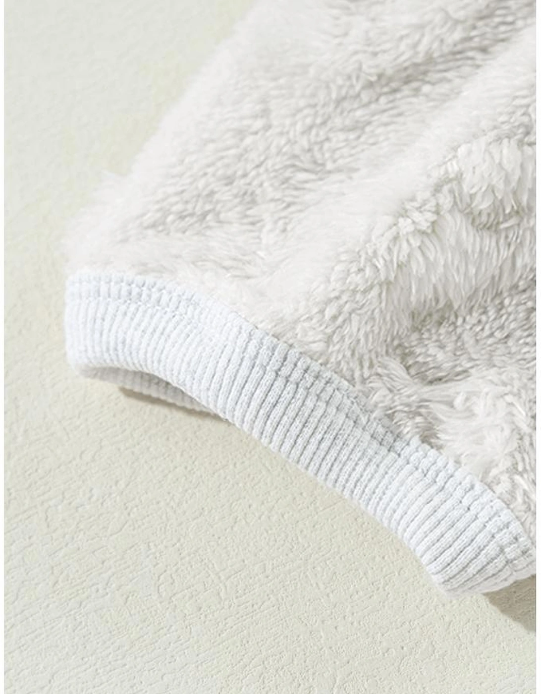 Light Grey Textured Leopard Fleece Loose Two Piece Lounge Set