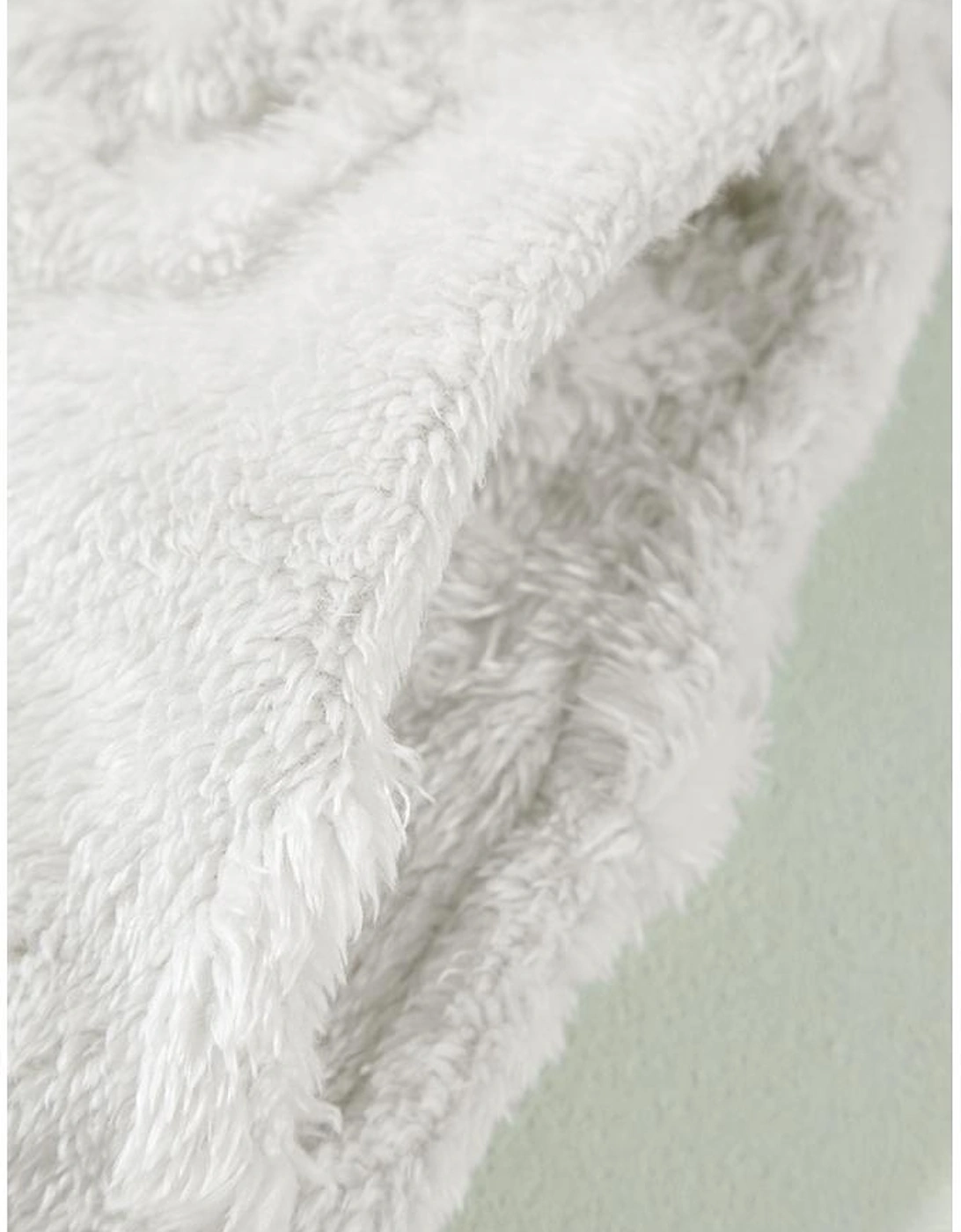 Light Grey Textured Leopard Fleece Loose Two Piece Lounge Set