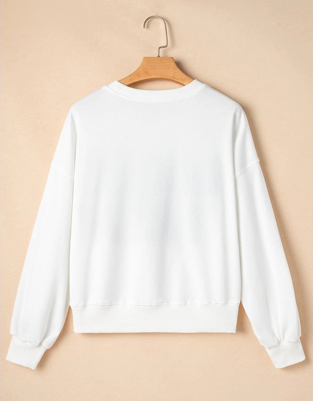 White GAME DAY Graphic Varsity Pullover Sweatshirt