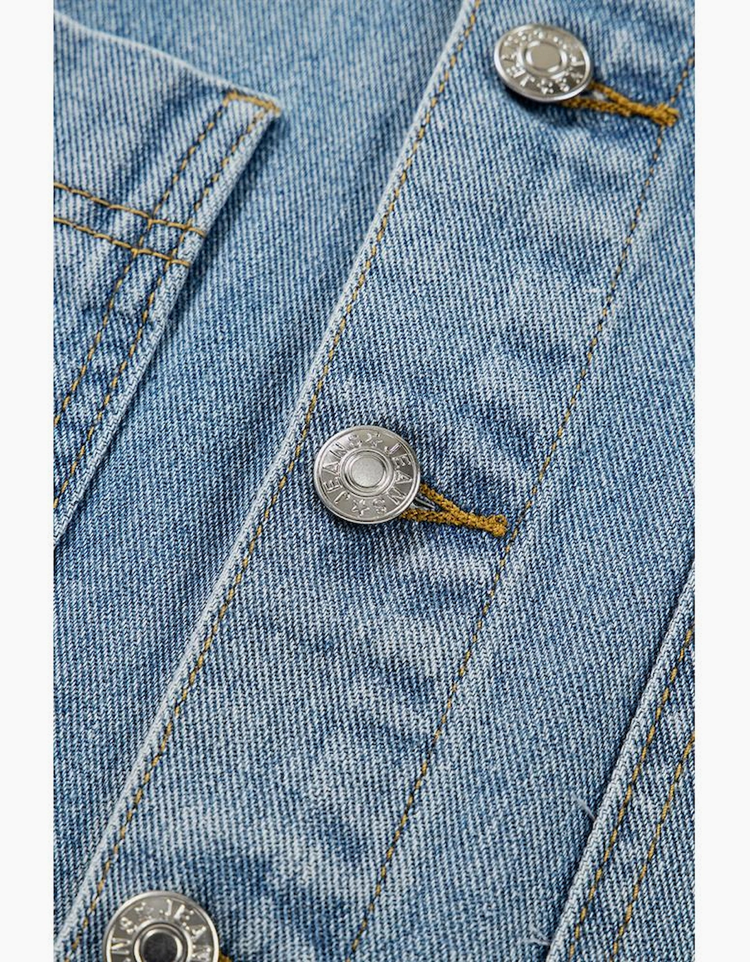 Beau Blue Multi Patched Pockets Side Tie up Boyfriend Style Denim Jacket