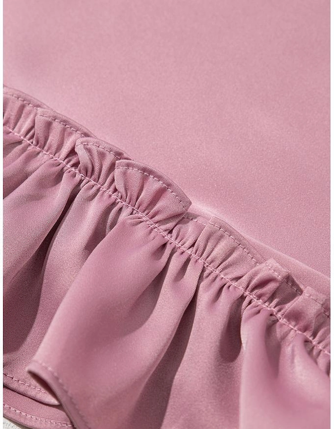 Toadstool Satin Ruffle Sleeve Top