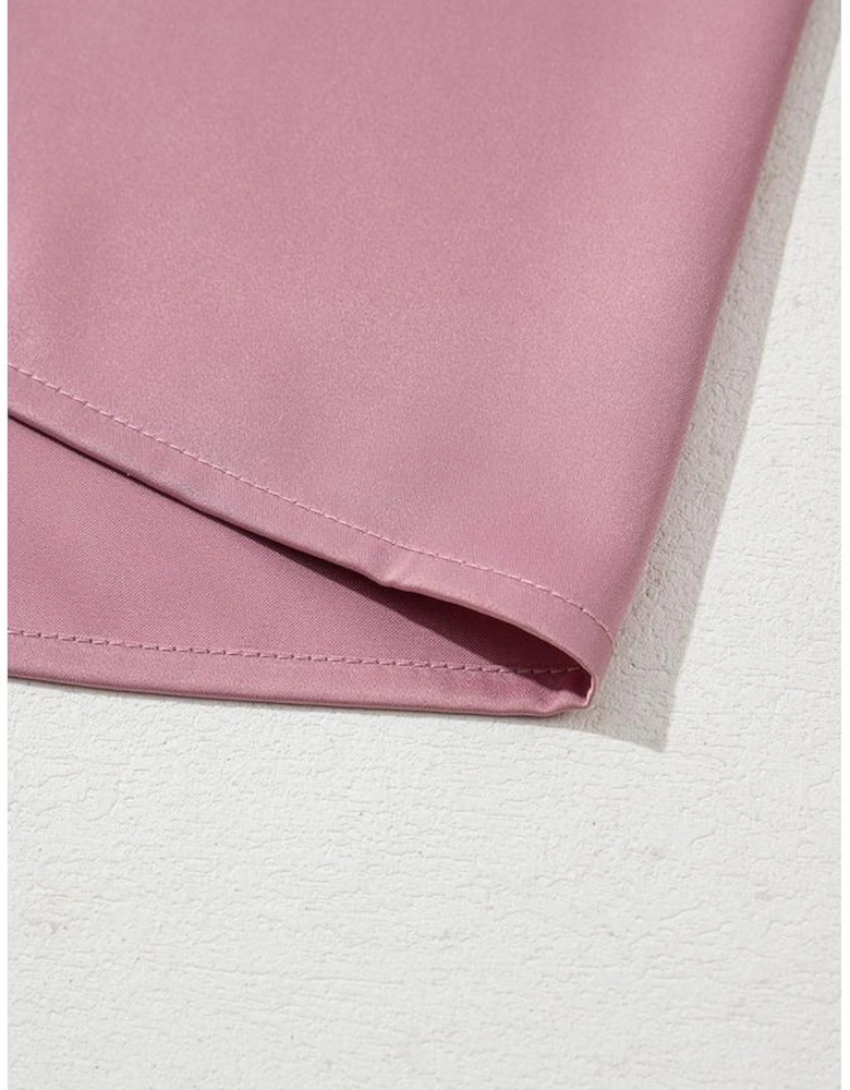 Toadstool Satin Ruffle Sleeve Top