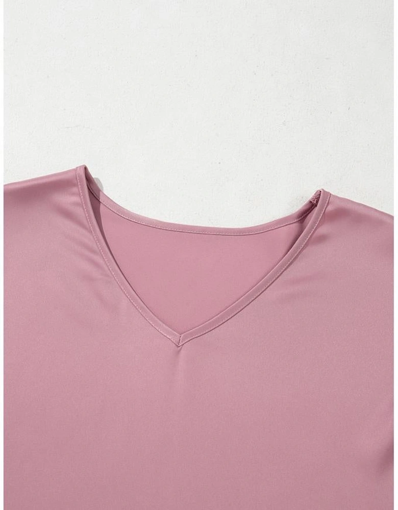 Toadstool Satin Ruffle Sleeve Top