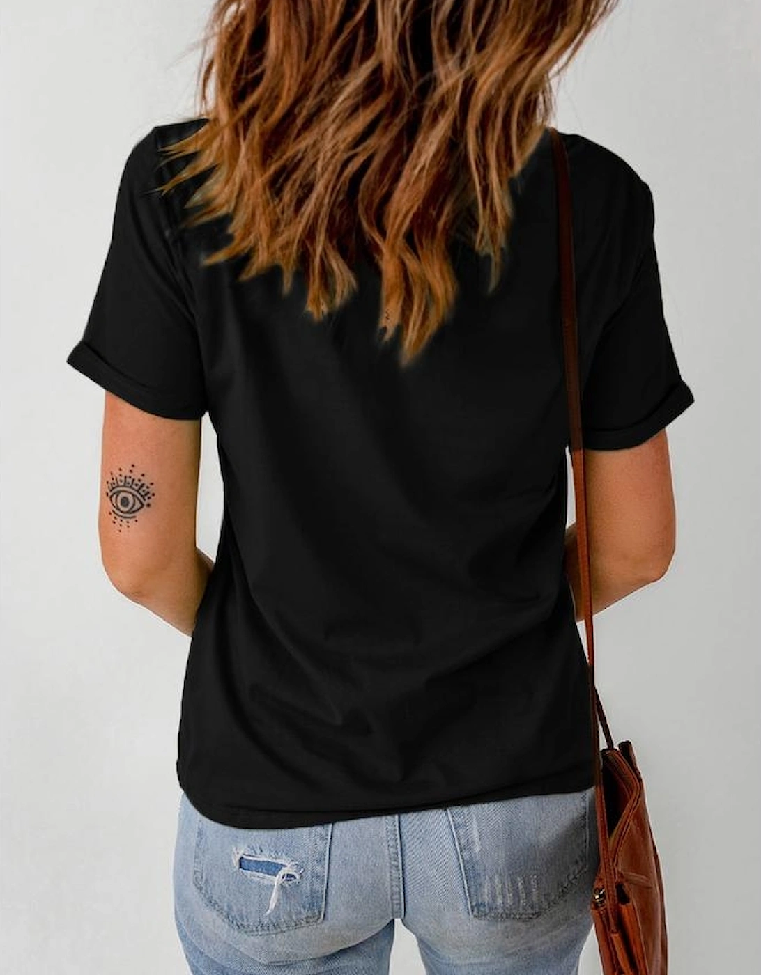 Black NASHVILLE Music City Graphic Print Short Sleeve Top