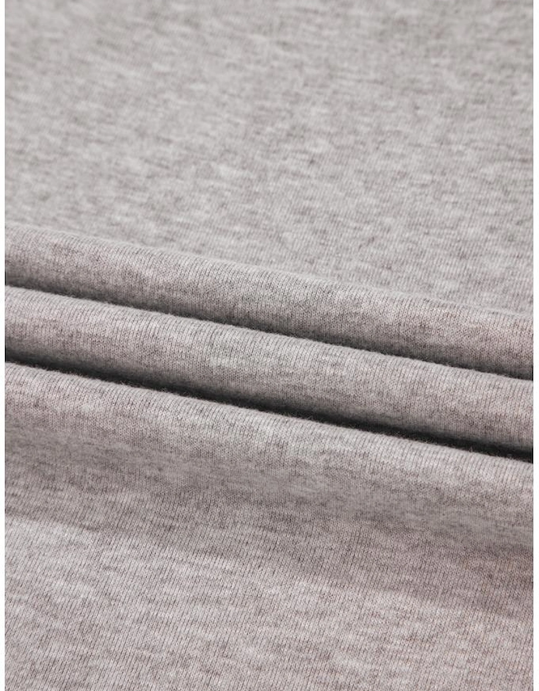 Gray Solid Color Loose Tee 2 Piece Shorts Set