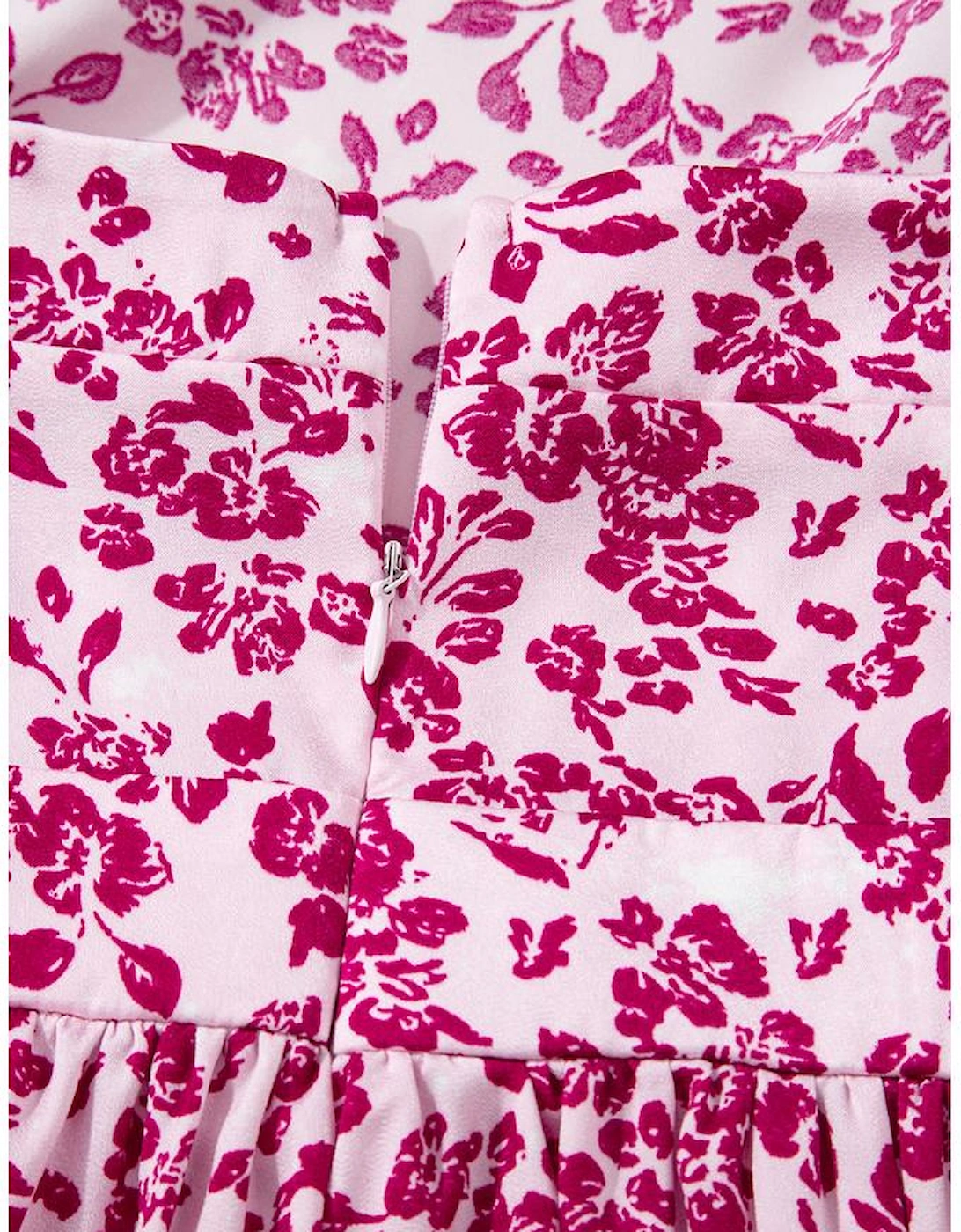 Pink Floral Cutout Back Empire Waist Sleeveless Maxi Dress