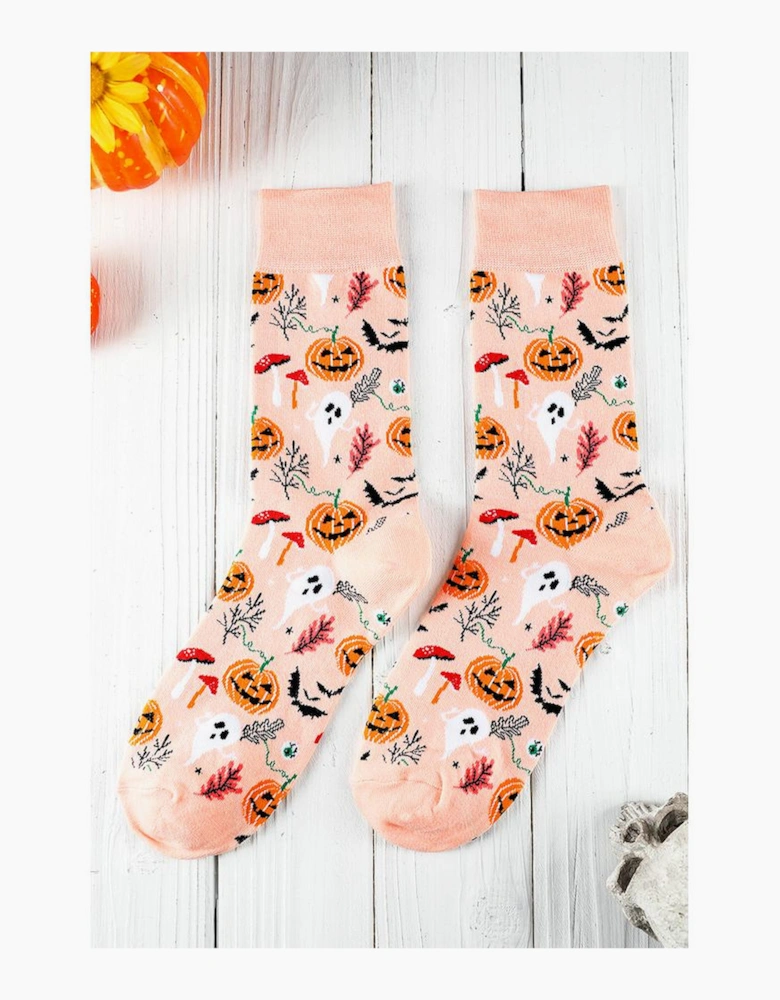 Delicacy Spooky Season Halloween Element Print Socks