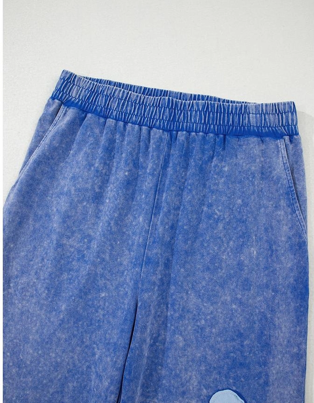 Lilac Floral Patch Exposed Seam Raw Edge Pants Set