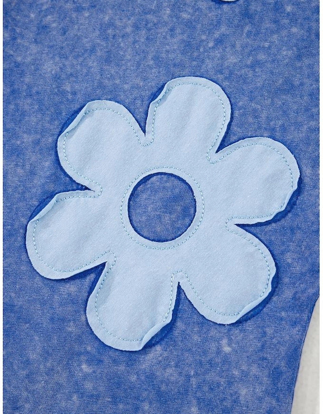 Lilac Floral Patch Exposed Seam Raw Edge Pants Set