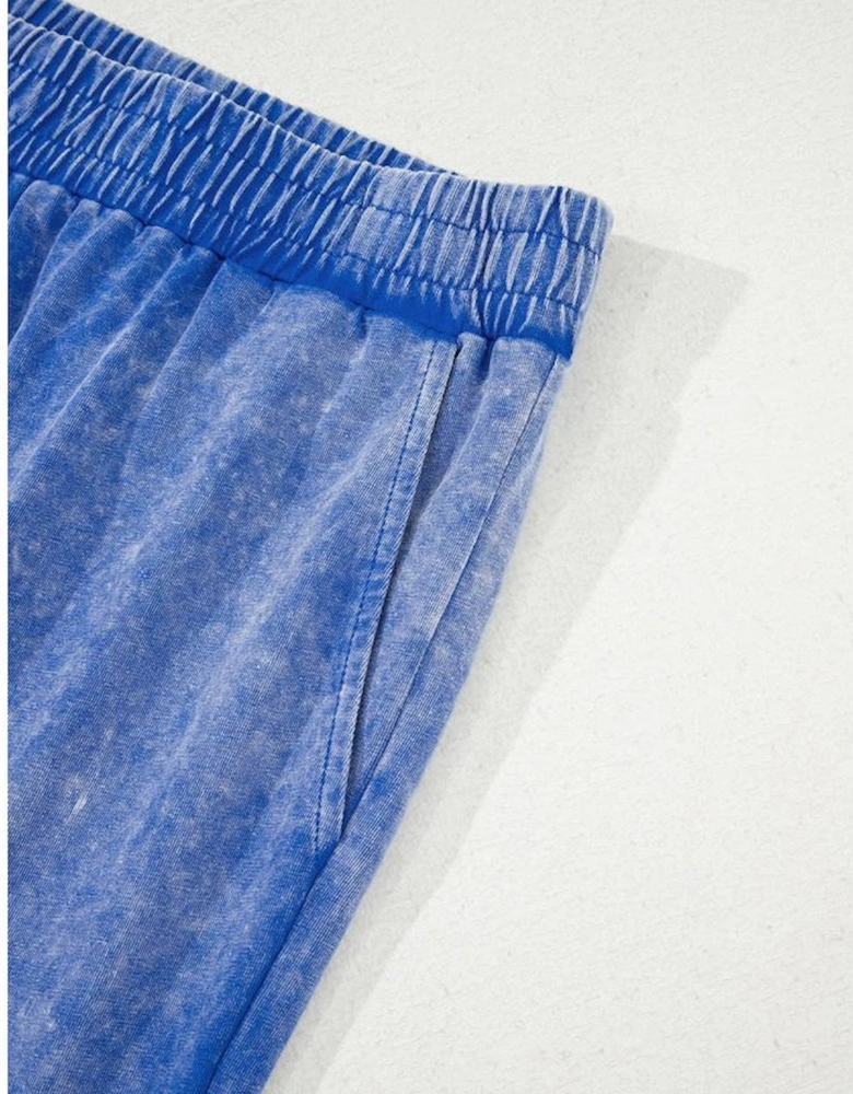 Lilac Floral Patch Exposed Seam Raw Edge Pants Set