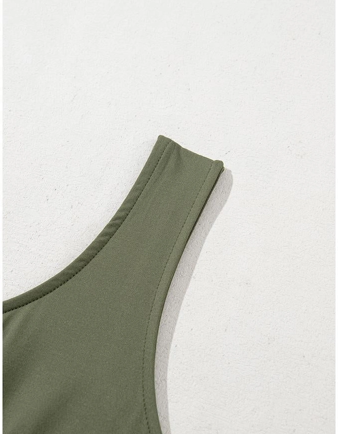 Four Leaf Clover Sleeveless Scoop Neck Flared Split Midi Dress