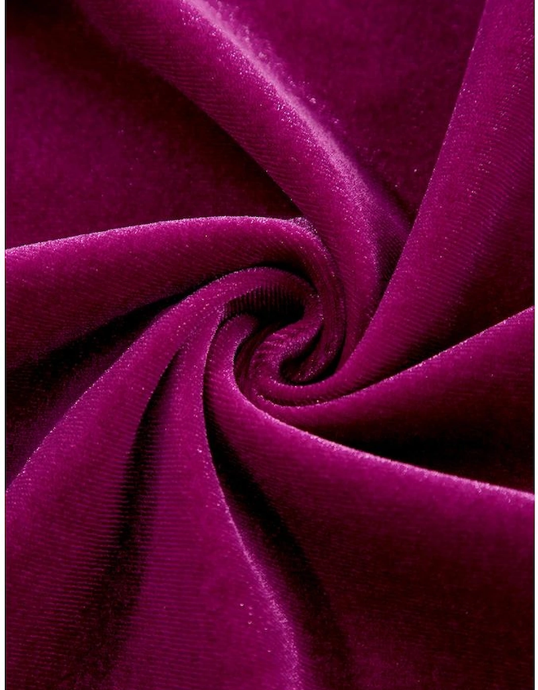 Pitaya Pink Velvet Mock Neck Ruched Long Sleeve Bodycon Dress