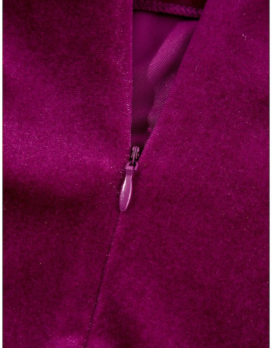 Pitaya Pink Velvet Mock Neck Ruched Long Sleeve Bodycon Dress