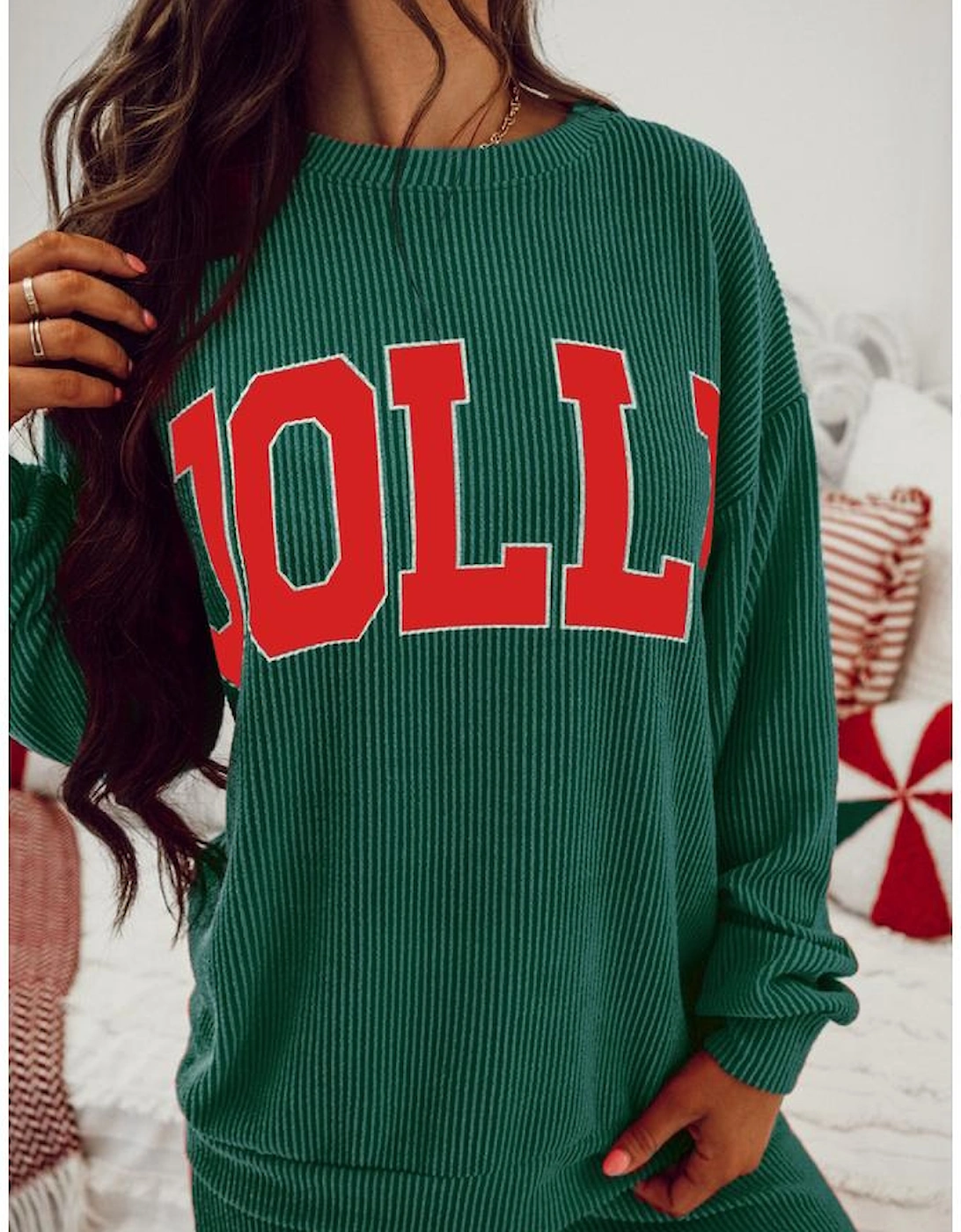 Evergreen JOLLY Corded Long Sleeve Top and Pockets Pants Set, 15 of 14