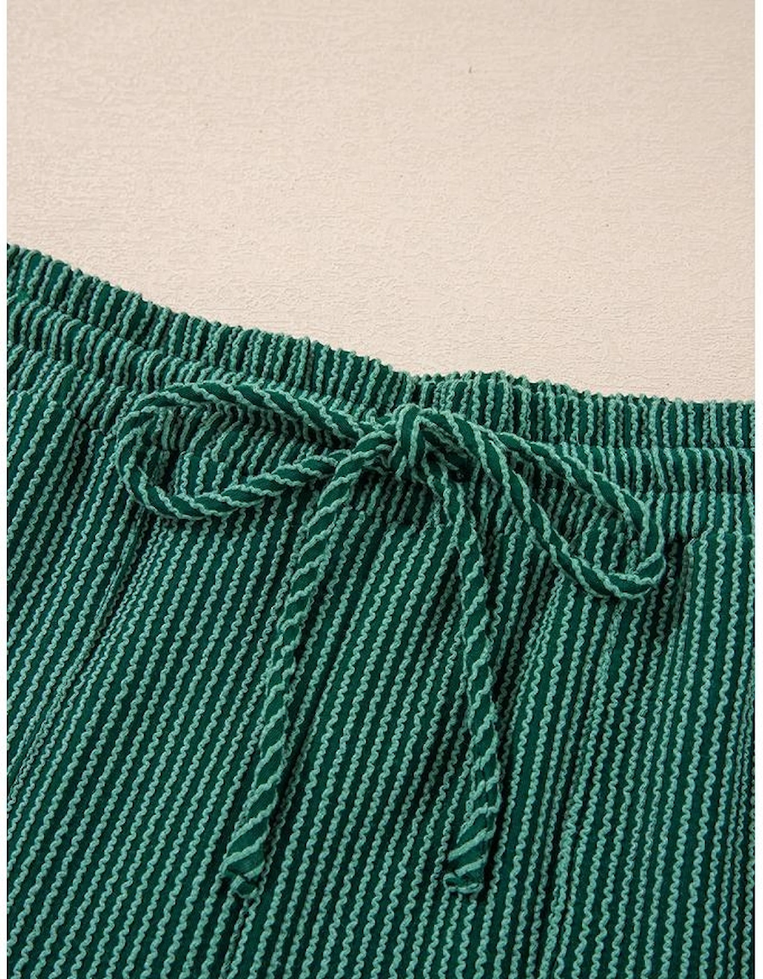 Evergreen JOLLY Corded Long Sleeve Top and Pockets Pants Set