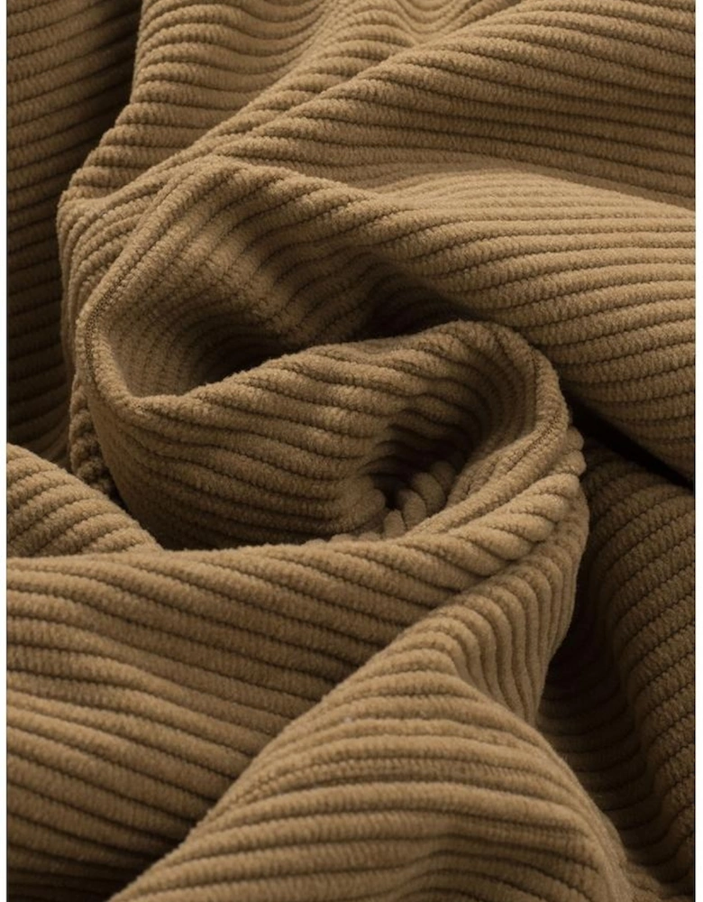 Khaki Corduroy Sherpa Snap Button Flap Jacket