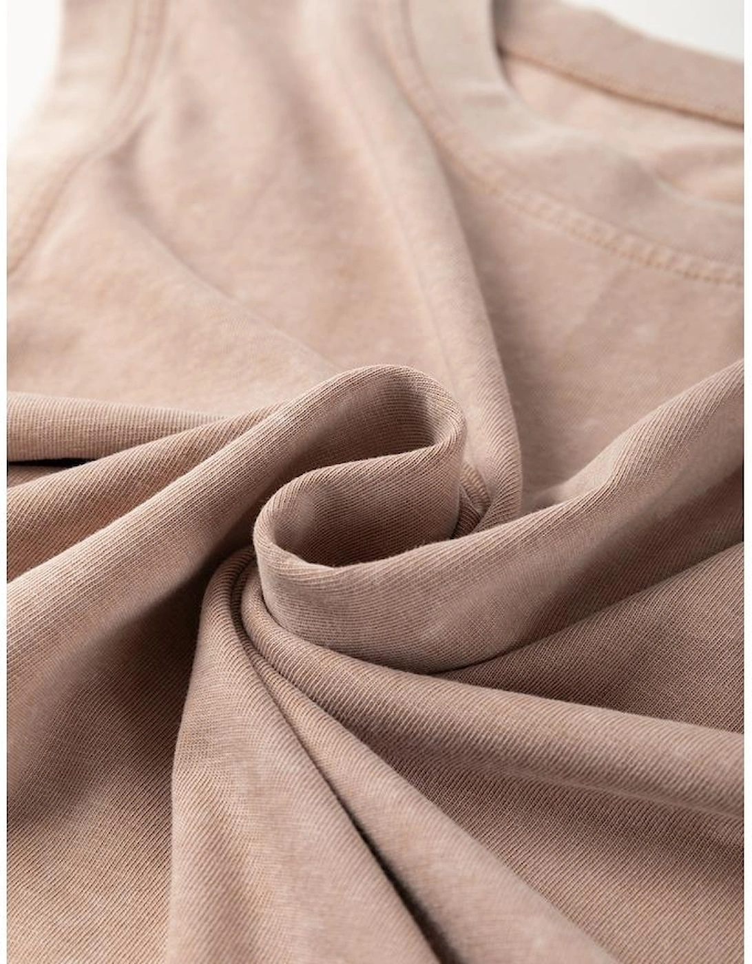 Smoke Gray 2 Pieces Mineral Wash Cotton Tank Top Lined Split Skirt Set