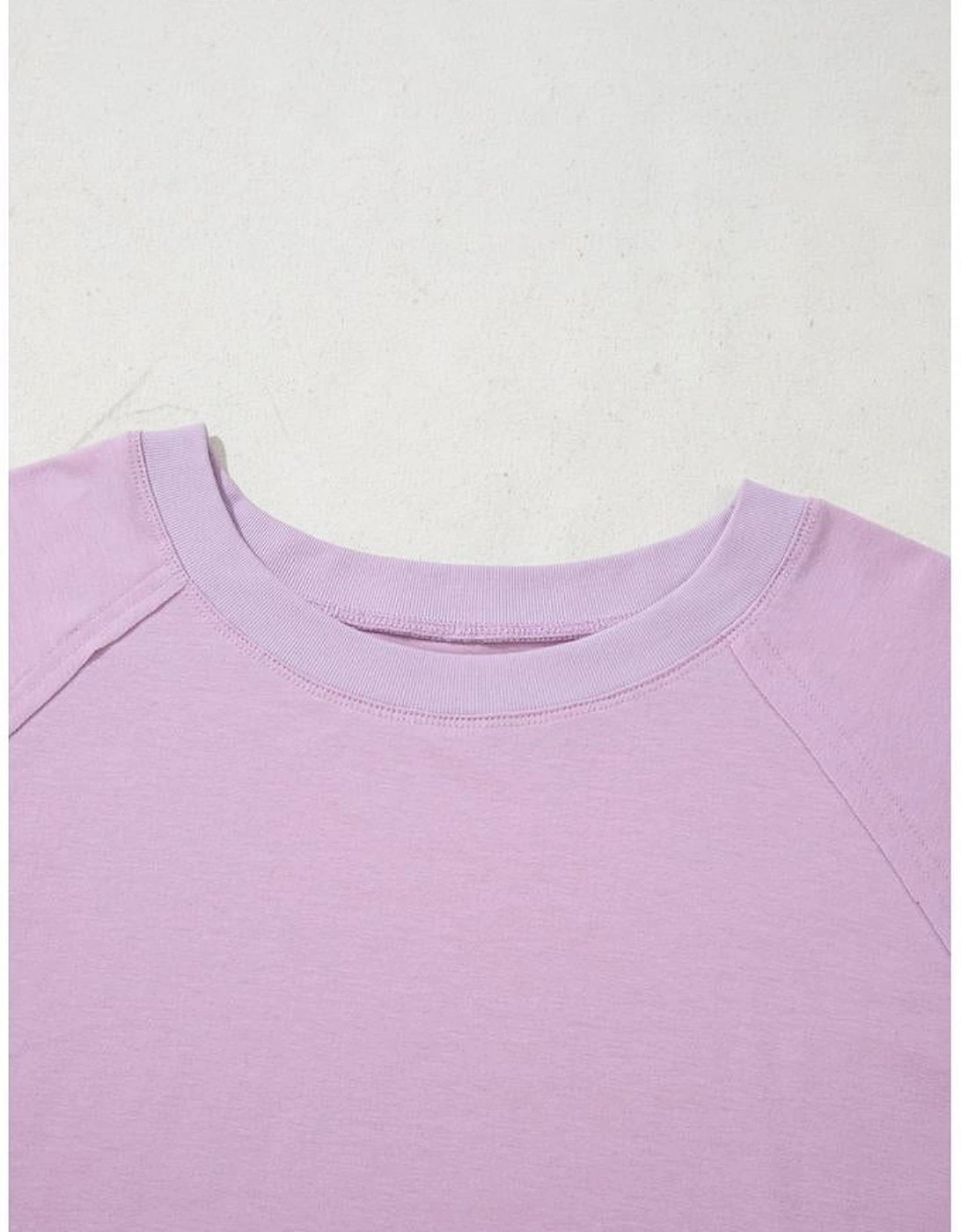 Phalaenopsis Flower Patch Colorblock Plus Size Pullover Top