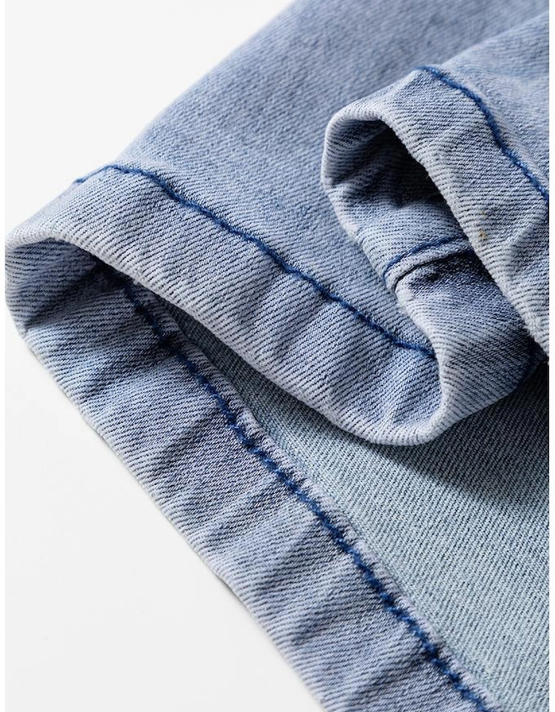 Beau Blue High Waist Button Zip Fly Bell Bottom Jeans