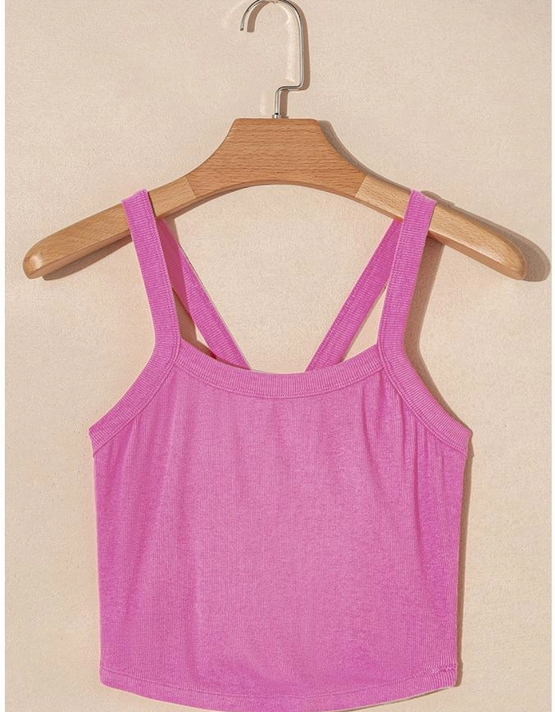 Bonbon Athletic Ribbed Cropped Cami Top