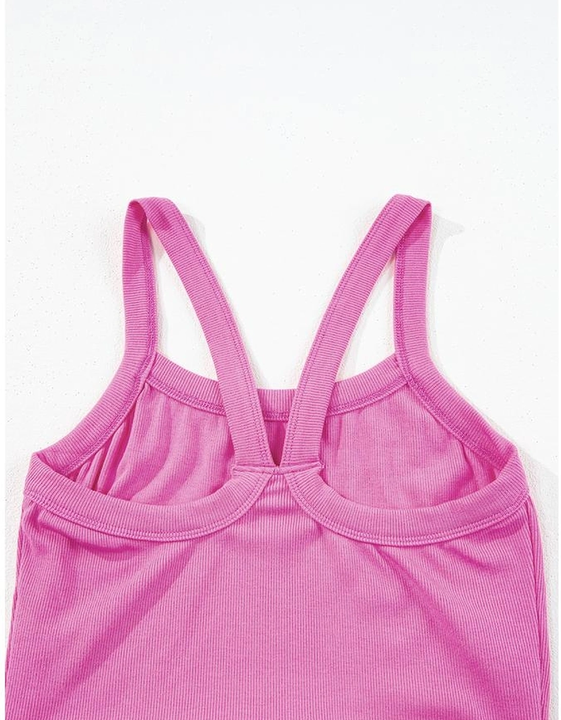 Bonbon Athletic Ribbed Cropped Cami Top