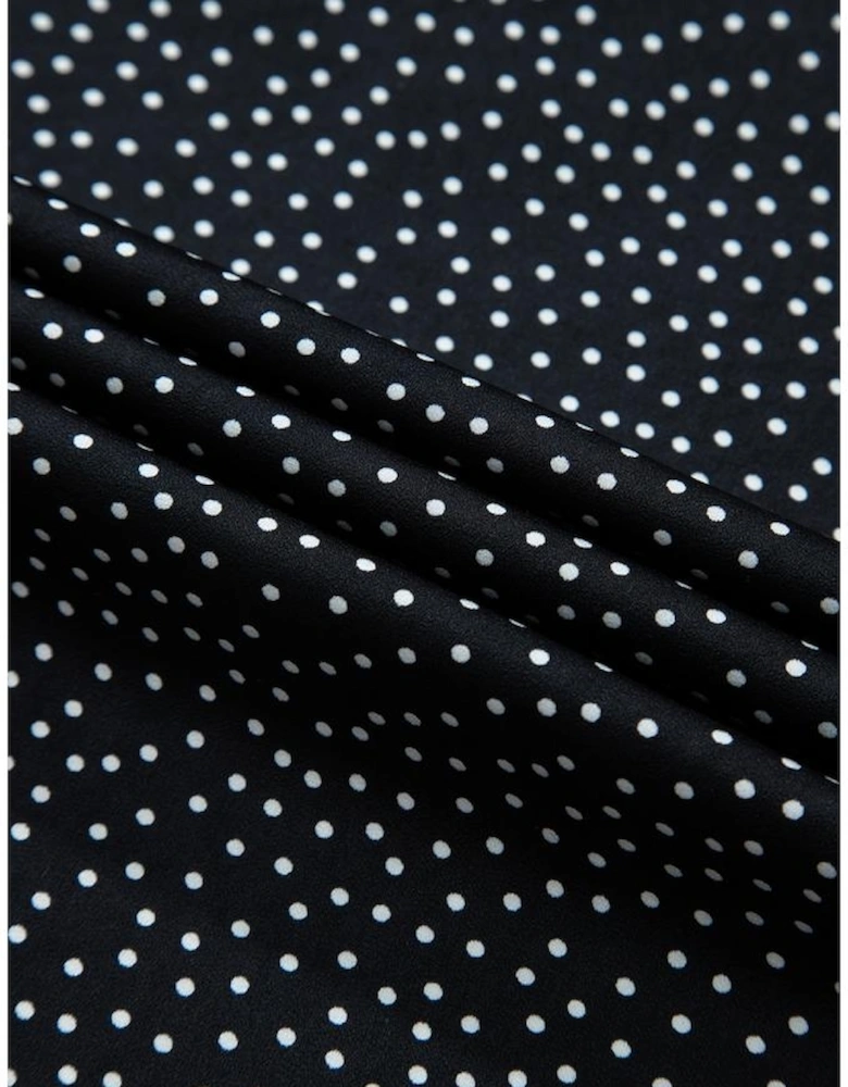 Black Plus Size Leopard Print Notch V Neck Blouse