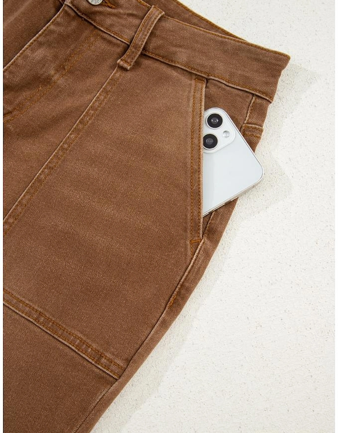 Breen Cropped High Rise Wide Leg Jeans