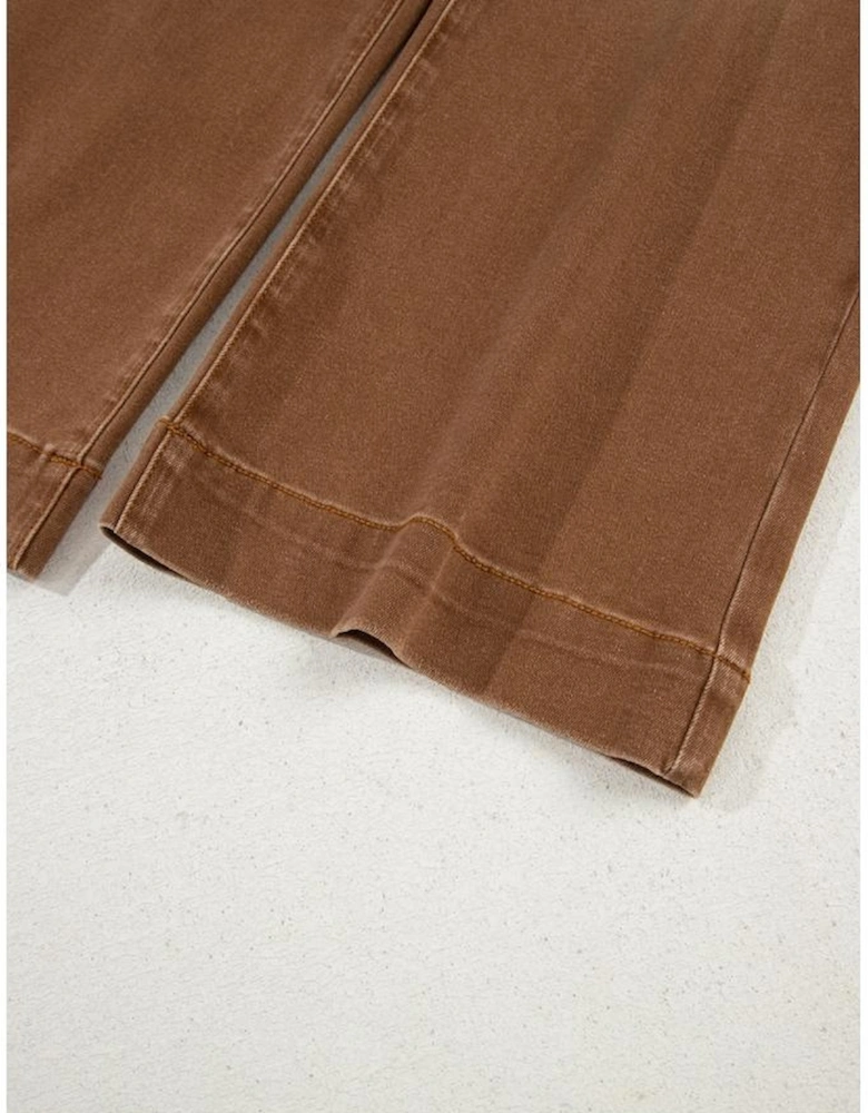 Breen Cropped High Rise Wide Leg Jeans