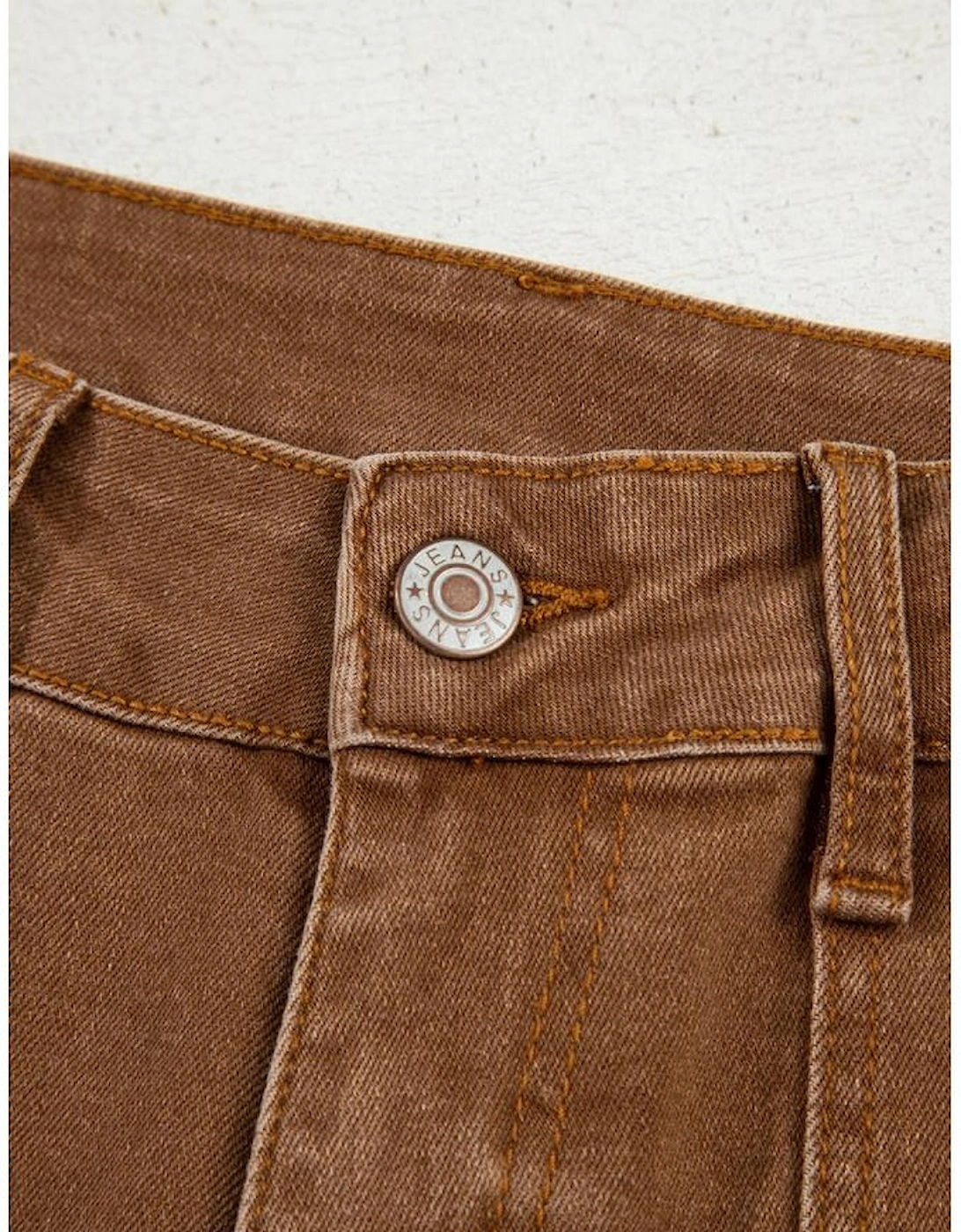 Breen Cropped High Rise Wide Leg Jeans