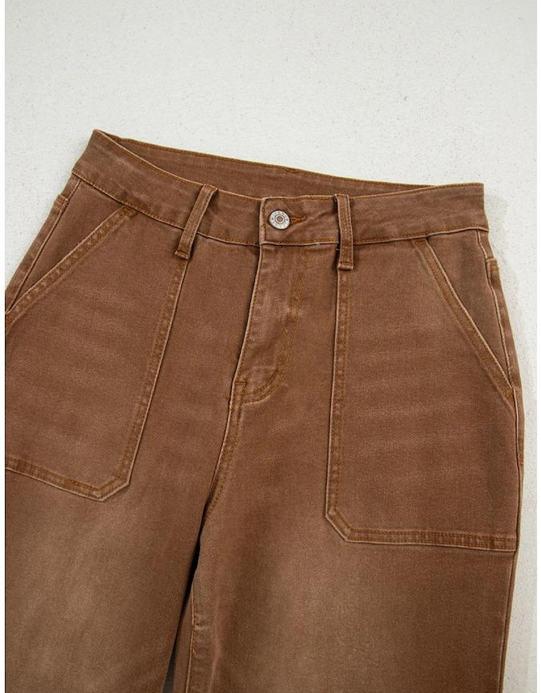 Breen Cropped High Rise Wide Leg Jeans