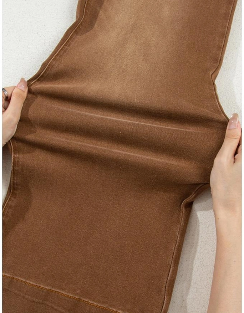 Breen Cropped High Rise Wide Leg Jeans