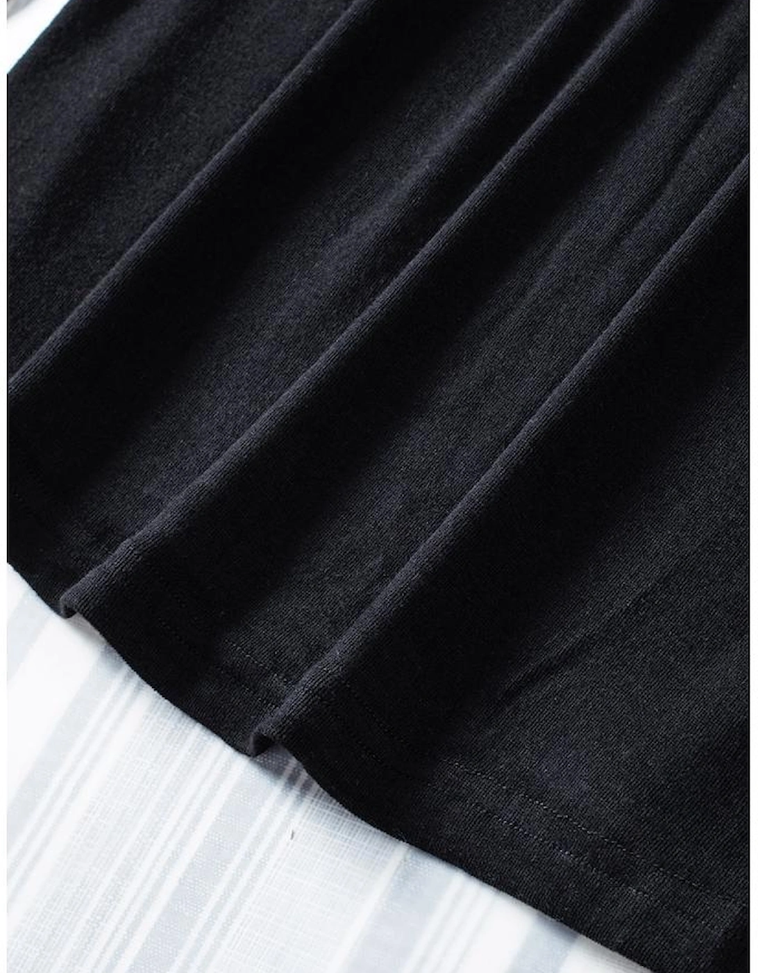 Black Sequin Shoulder Long Sleeve Top, 17 of 16